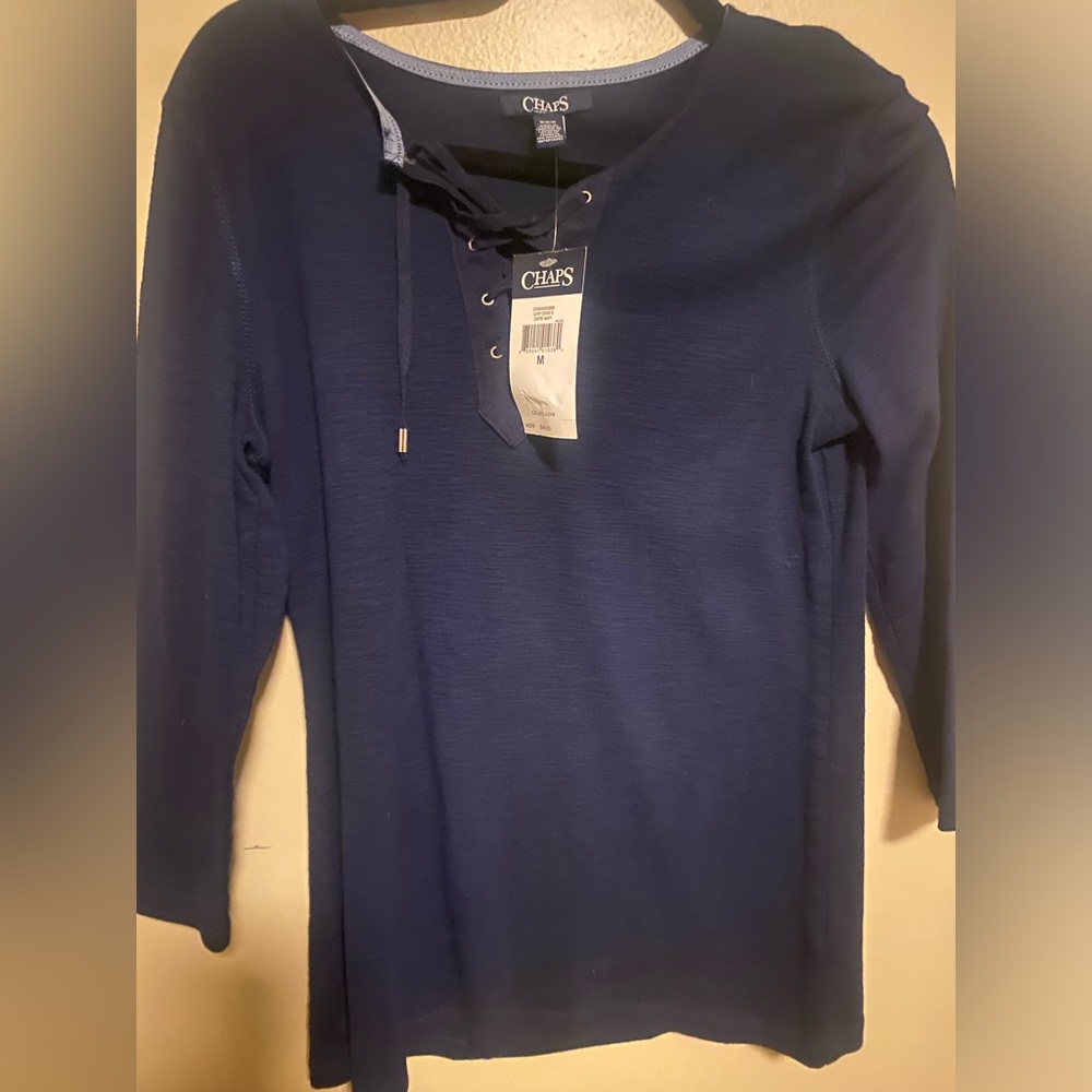 Chaps shirt NWT- Blue